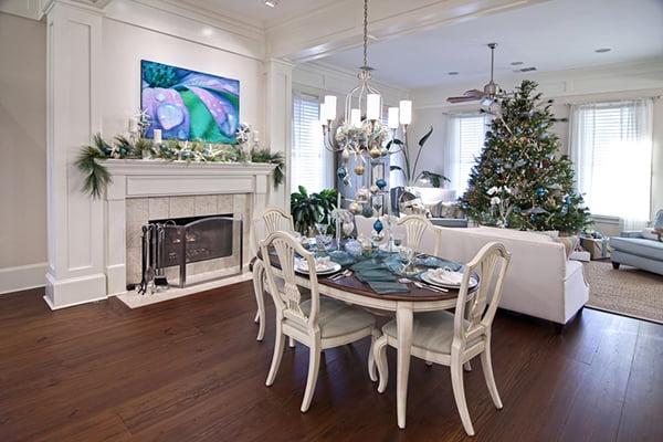 Christmas decor in living space